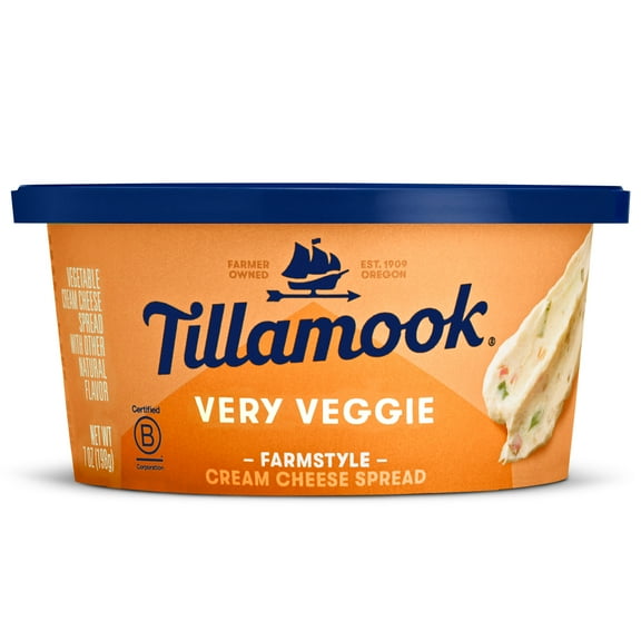 Tillamook Very Veggie Cream Cheese Spread, 7 oz Tub