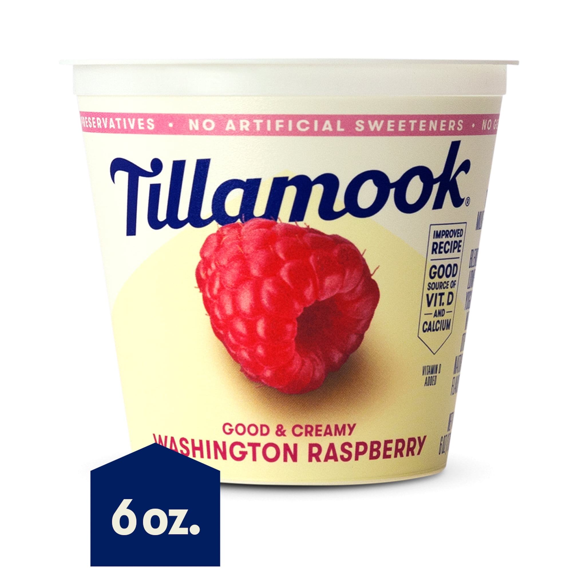 Tillamook Washington Raspberries Good & Creamy Raspberry Low Fat Yogurt ...