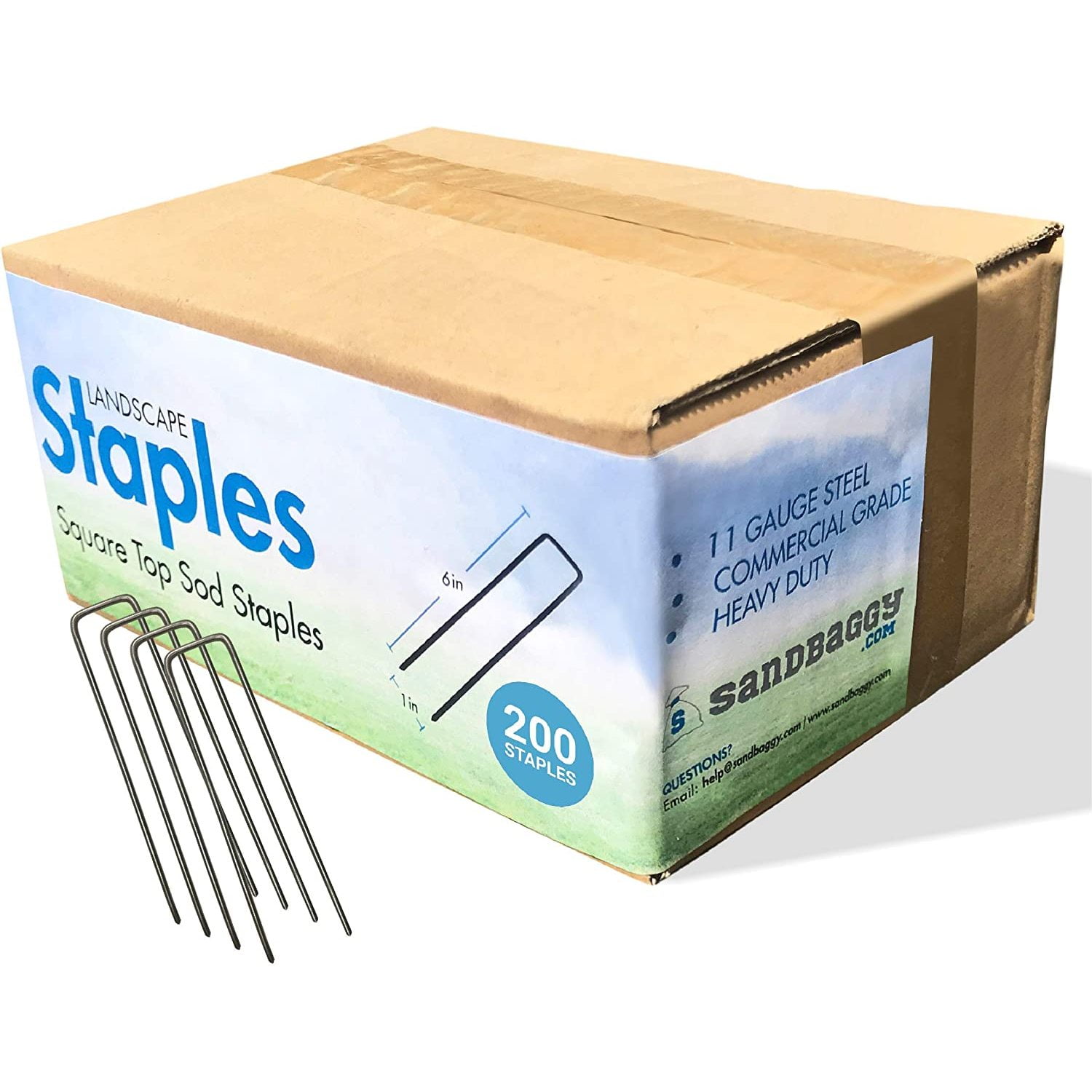 Tilled 200Pack 6 inch Landscape Staples Great for Securing Landscape