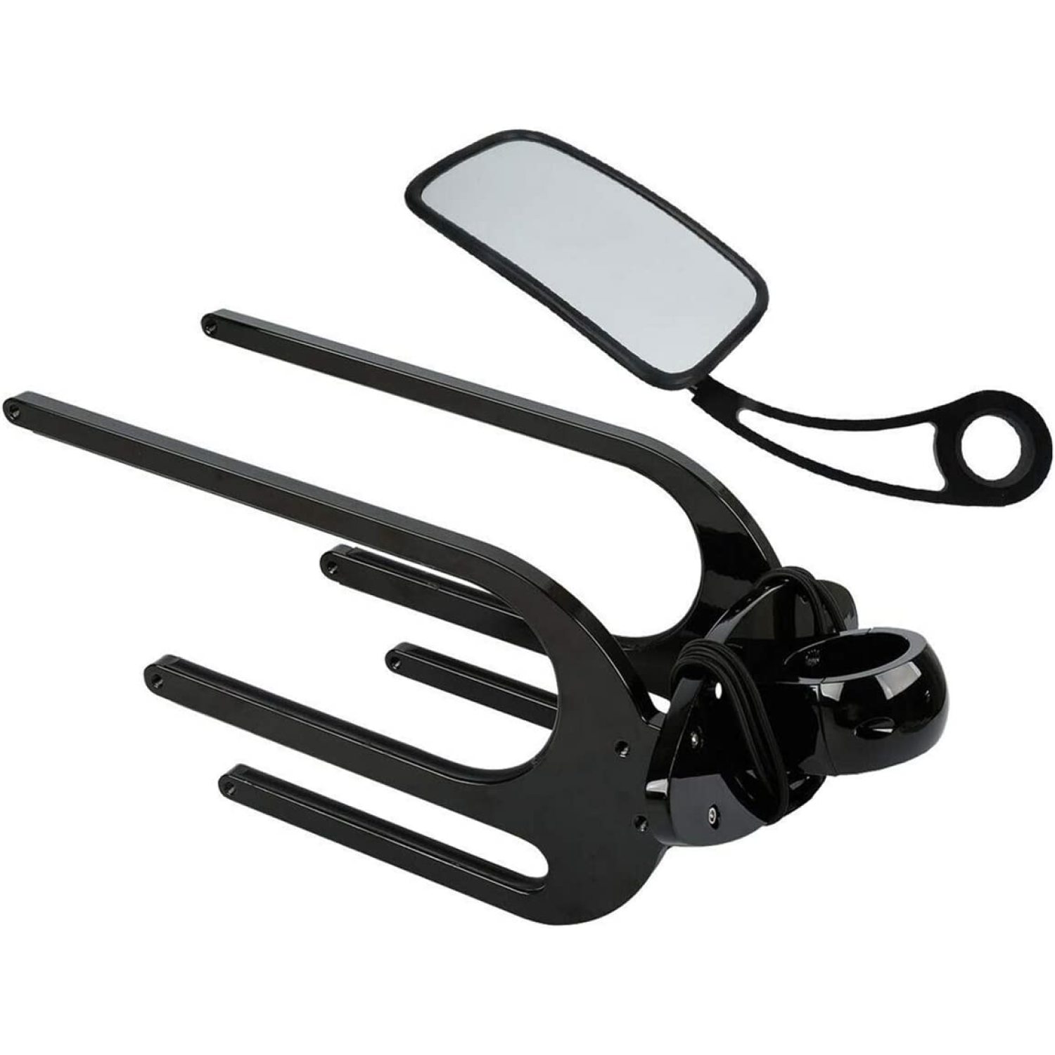 Tilled Black Wakeboard Tower Rack & Tower Mirror Black Knee Board Wake