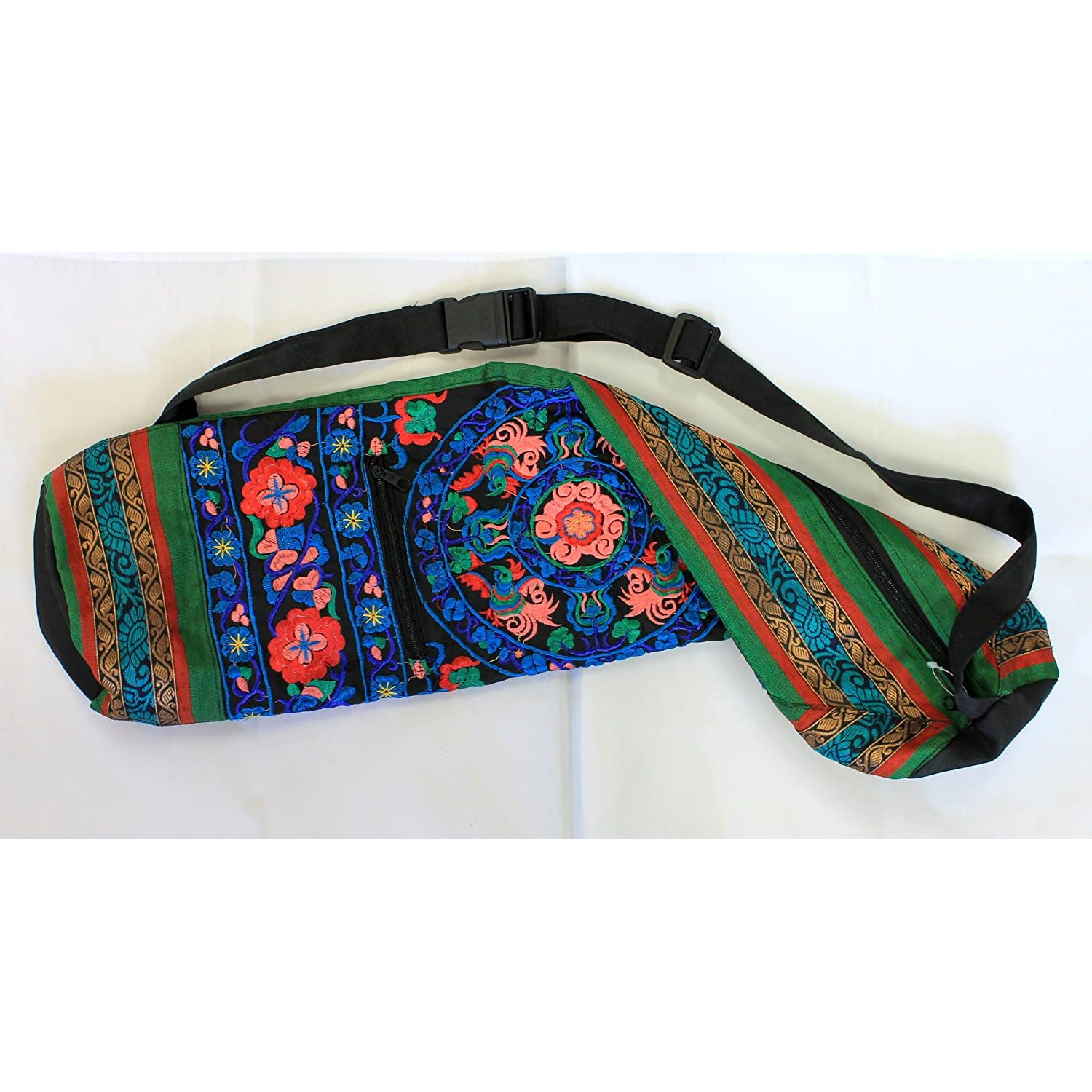 Tilled Hand Embroidered Bokhara Yoga Mat Bags (27" x 6")