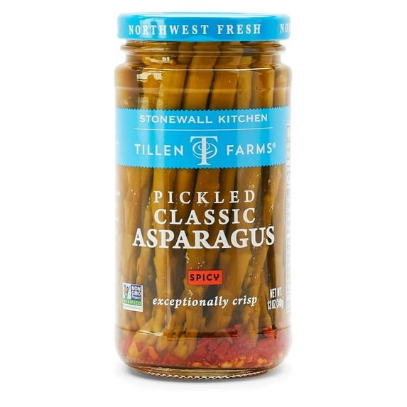 Tillen Farms Spicy Pickled Asparagus, 4-Pack 12 oz. Jars