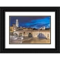 thumbnail image 1 of Tilley, Rob 18x13 Black Ornate Wood Framed with Double Matting Museum Art Print Titled - Italy-Verona Ponte Pietra (Roman Bridge) at Twilight, 1 of 4