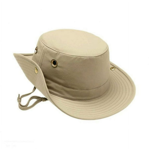 Tilley Size 7 1/4 Unisex T3 Cotton Duck Snap-up Brim Hat, Khaki