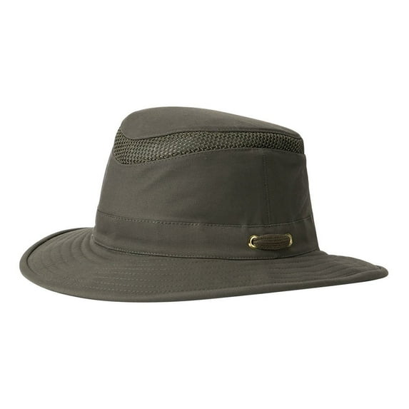 Tilley Size 7 1/4 or 22 3/4 in. Unisex T5MO Organic Cotton Sun Protection AirFlow Hat, Solid Olive