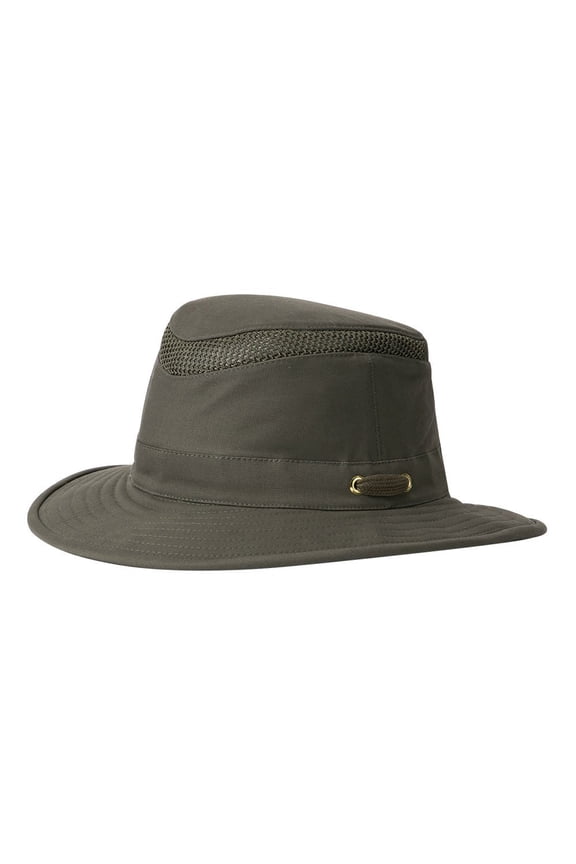 Size 7 3/8 or 23 1/8 in. Unisex T5MO Organic Cotton Sun Protection AirFlow Hat, Solid Olive