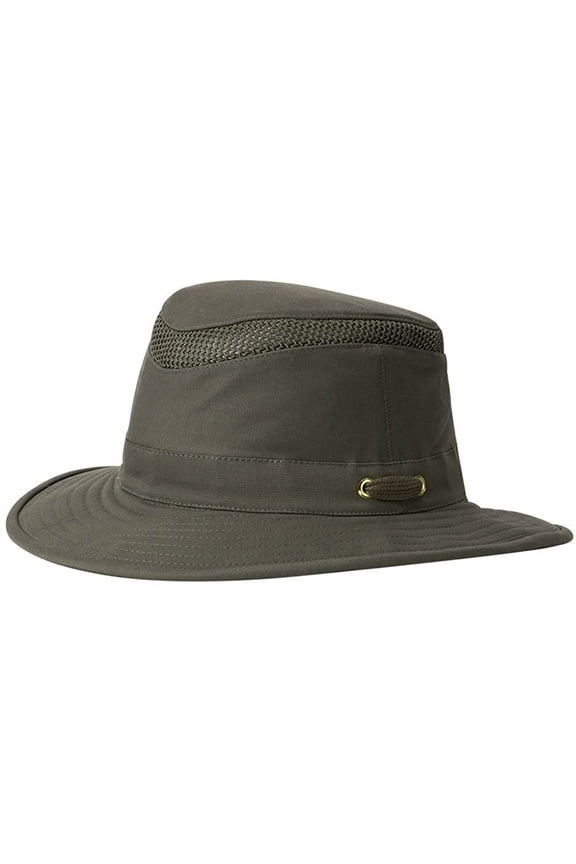 Size 7 7/8 or 24 5/8 in. Unisex T5MO Organic Cotton Sun Protection AirFlow Hat, Solid Olive