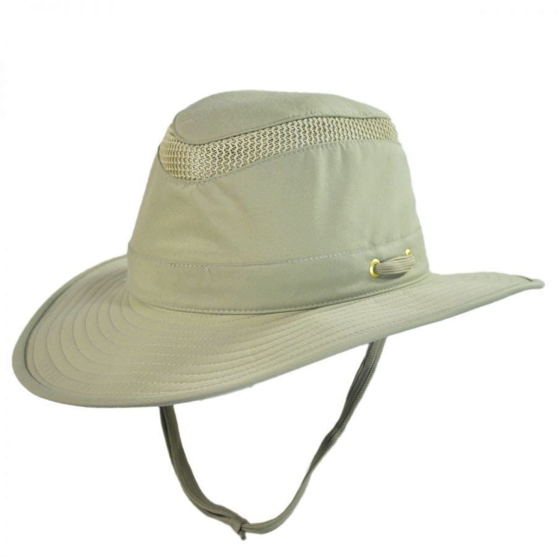 Tilley Size 8 or 25 in. Unisex LTM6 Broader Down-Sloping Brim UPF50+ AirFlo Hat, Khaki with Olive Underbrim