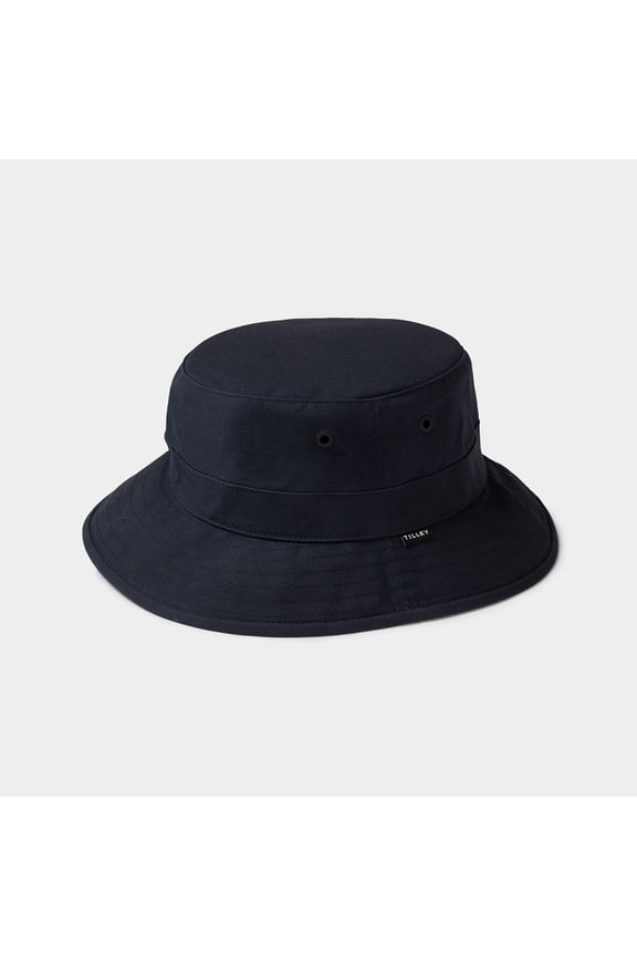 Waxed Bucket Hat- (Navy)-(Large)