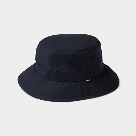 Tilley Waxed Bucket Hat - (Navy)-(X-Large)