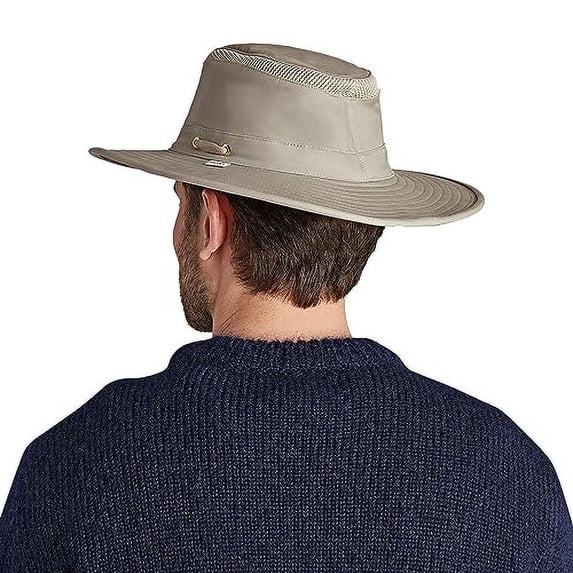 Tilley unisex adult Ltm6 Airflo Broad Brim Recycled Sun Hat, Khaki/Olive, 7.625 US