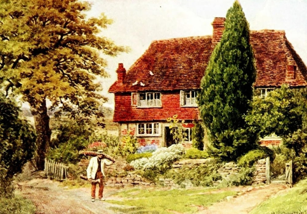 Tillington nr Petworth Sussex Canvas Art - Alfred Quinton (18 x 24)