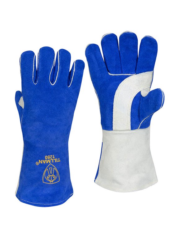 1250 14" Premium Insulated Split Cowhide Stick Welding Gloves, Small