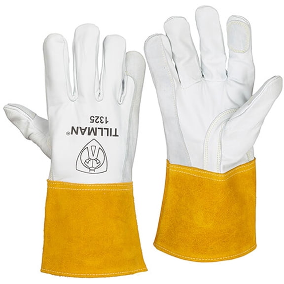Tillman 1325 Reinforced Goatskin TIG Welding Gloves with Heat Shield, X-Small