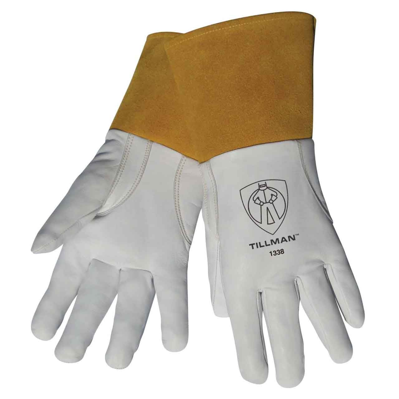 JOHN TILLMAN Tillman 1338 Top Grain Goatskin TIG Welding Gloves with 4" Cuff, Medium