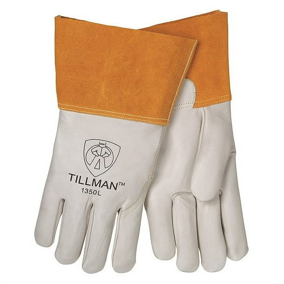 Tillman 1350 Unlined Top Grain Cowhide MIG Welding Gloves 4" Cuff, 3X-Large