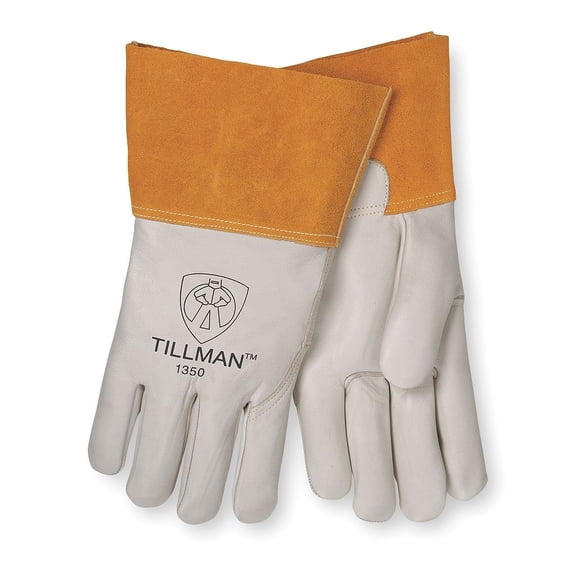 Welding Gloves, 1350, MIG, Straight Cuff, Cowhide, Kevlar Stitching, Unlined, L,PR