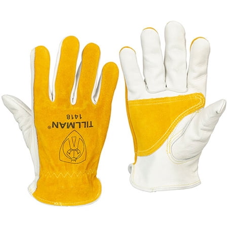 Tillman 1418 Top Grain & Split Cowhide Drivers Gloves with Reinforced Palm, X-Large