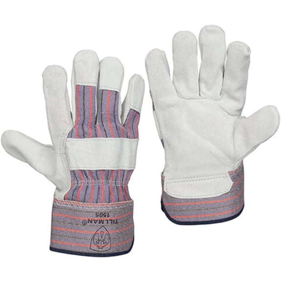 Tillman 1505 Slightly Select Cowhide Work Gloves with Rubberized Safety Cuff, Large