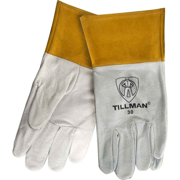 Tillman 30 Pearl Top Grain Pigskin 4" Cuff TIG Welding Gloves, X-Large
