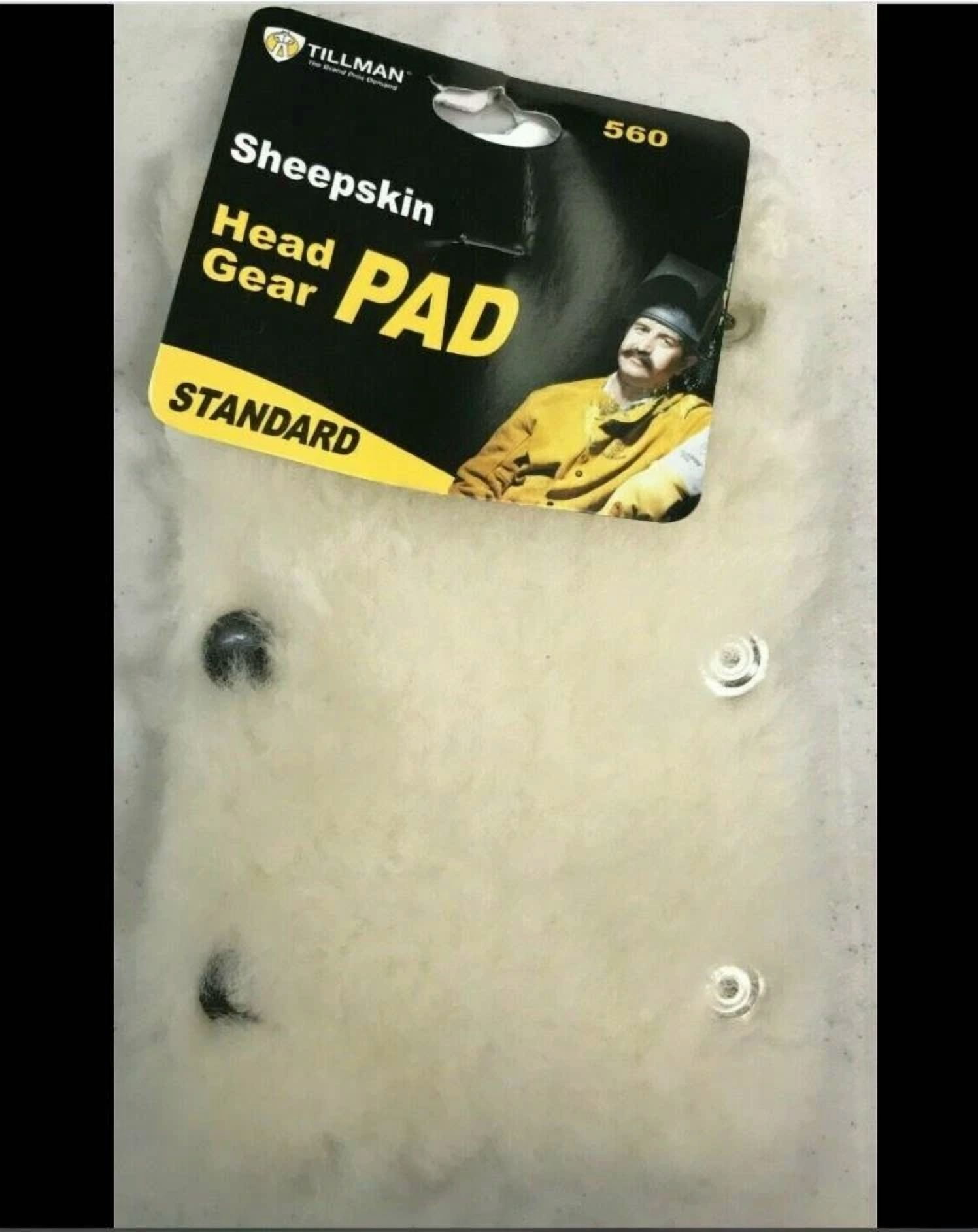 Tillman 560 6.75H X 4.25"W Sheepskin Headgear Pad With Snap Closure