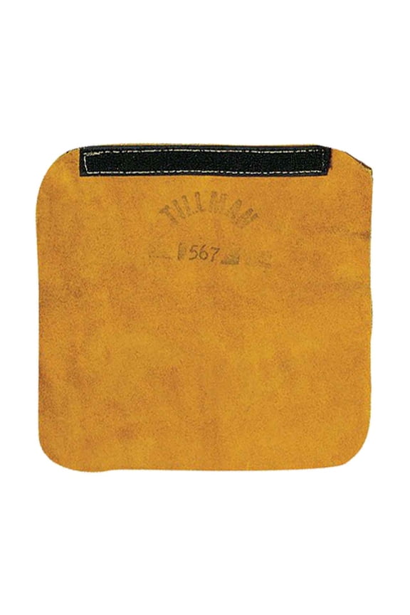 567 Side Split Cowhide Leather Helmet Bib with Hook/Loop Closure