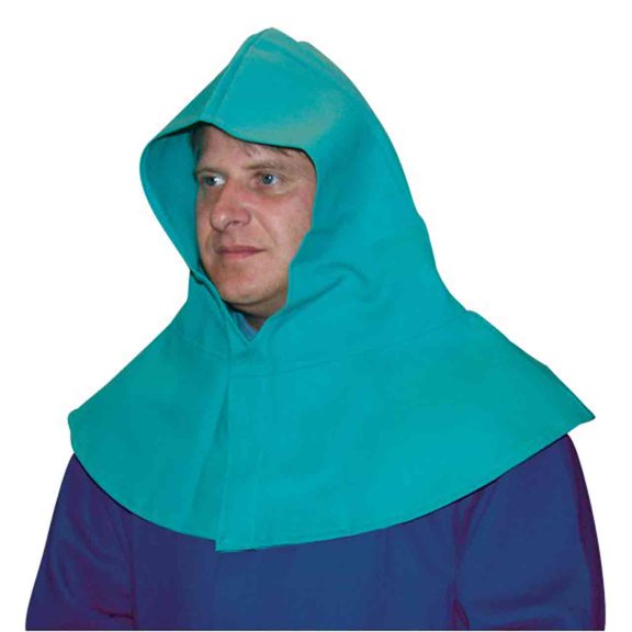 Tillman 6010 9 oz. Green Westex Full Welding Hood with Neck and Chest Drape