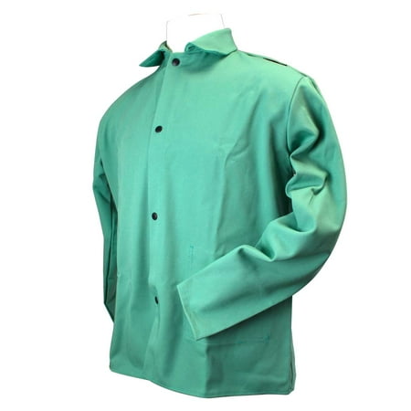 Tillman 6230WC 30" 12 oz. Green Whipcord FR Cotton Welding Jacket, X-Large