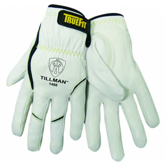 Tillman TrueFit Small Top Grain Kevlar And Goatskin Super Premium Grade TIG Welders' Glove With Elastic Cuff, V Design Thumb And Hook And Loop Closure