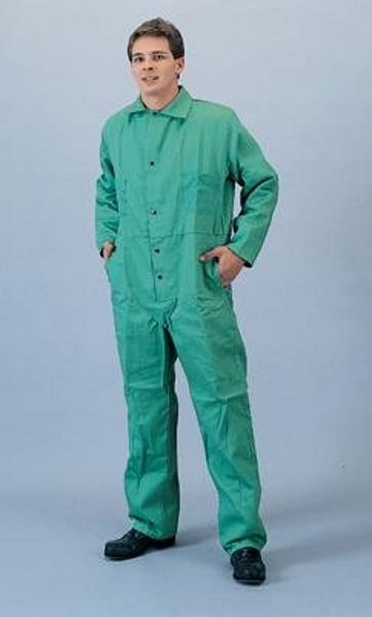 Tillman X-Large Green 9 Ounce 100% Cotton Westex FR7A Flame Retardant Coverall With Snap Front Closure And 2 Rear, Front Pockets - image 1 of 1