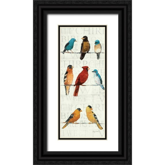 Tillmon, Avery 10x18 Black Ornate Wood Framed with Double Matting Museum Art Print Titled - The Usual Suspects Panel II