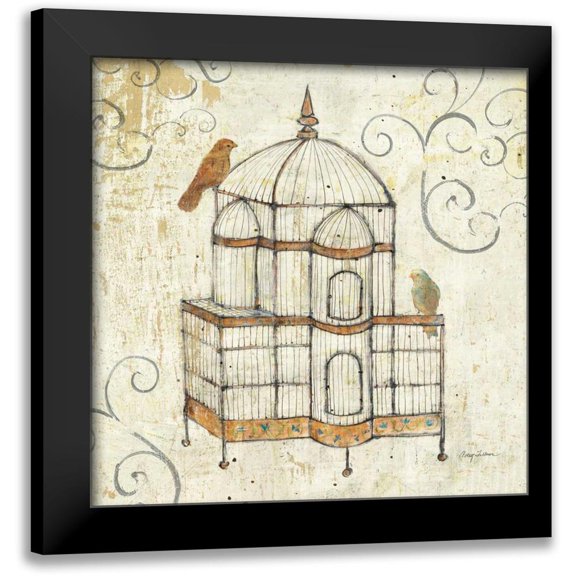 Tillmon, Avery 12x12 Black Modern Framed Museum Art Print Titled - Bird Cage I