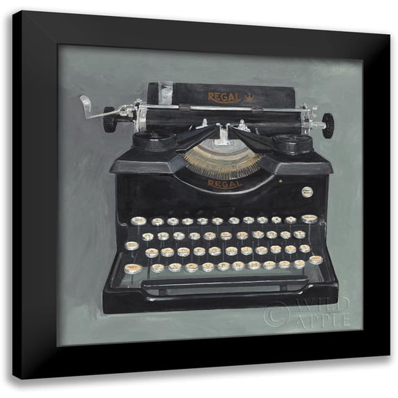 Tillmon, Avery 12x12 Black Modern Framed Museum Art Print Titled - Classic Typewriter