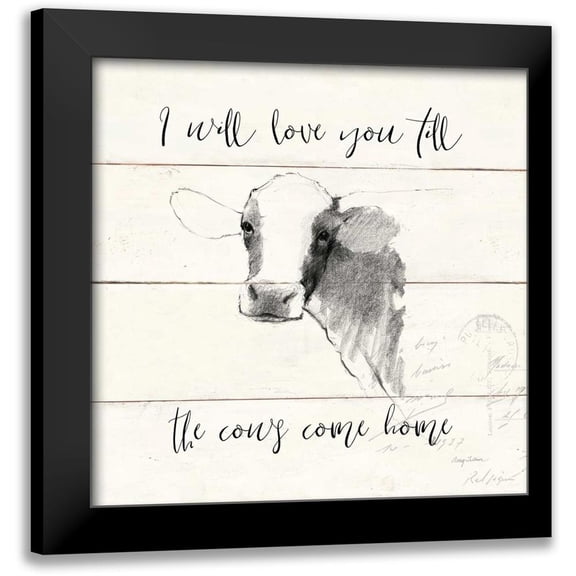 Tillmon, Avery 12x12 Black Modern Framed Museum Art Print Titled - Life at Home VI Shiplap