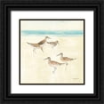 thumbnail image 1 of Tillmon, Avery 12x12 Black Ornate Wood Framed with Double Matting Museum Art Print Titled - Sandpipers Square I, 1 of 4