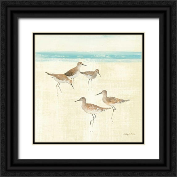 Tillmon, Avery 12x12 Black Ornate Wood Framed with Double Matting Museum Art Print Titled - Sandpipers Square I