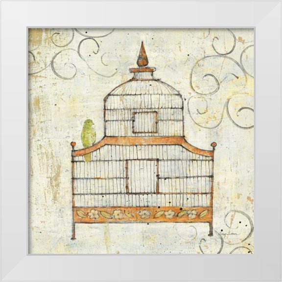 Tillmon, Avery 12x12 White Modern Wood Framed Museum Art Print Titled - Bird Cage III