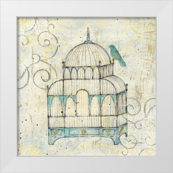 Tillmon, Avery 12x12 White Modern Wood Framed Museum Art Print Titled - Bird Cage II