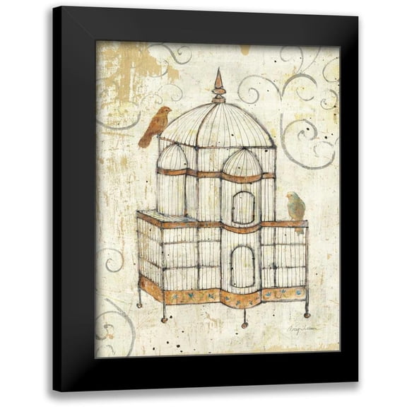 Tillmon, Avery 12x14 Black Modern Framed Museum Art Print Titled - Bird Cage I