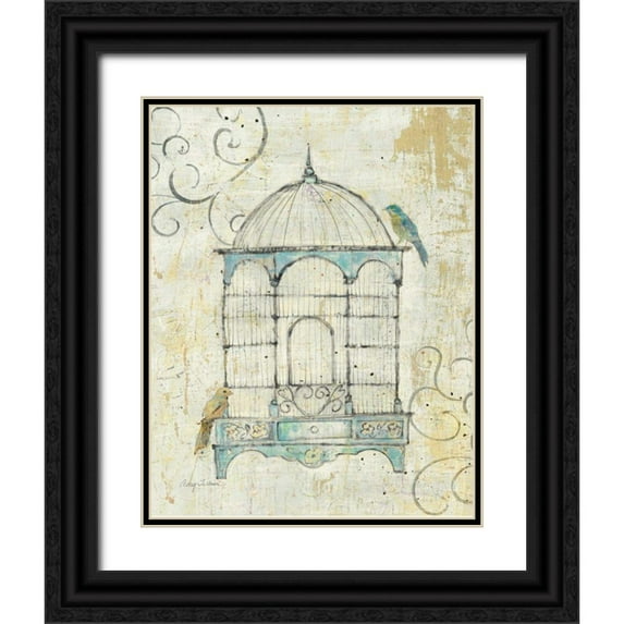 Tillmon, Avery 12x14 Black Ornate Wood Framed with Double Matting Museum Art Print Titled - Bird Cage IV