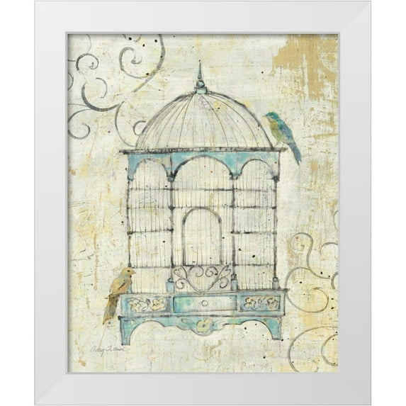 Tillmon, Avery 12x14 White Modern Wood Framed Museum Art Print Titled - Bird Cage IV