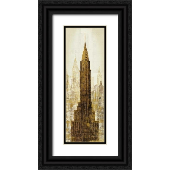 Tillmon, Avery 13x32 Black Ornate Wood Framed with Double Matting Museum Art Print Titled - Lexington at 42nd