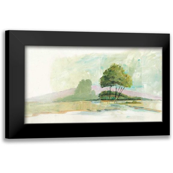Tillmon, Avery 14x10 Black Modern Framed Museum Art Print Titled - Lake Front II Dark