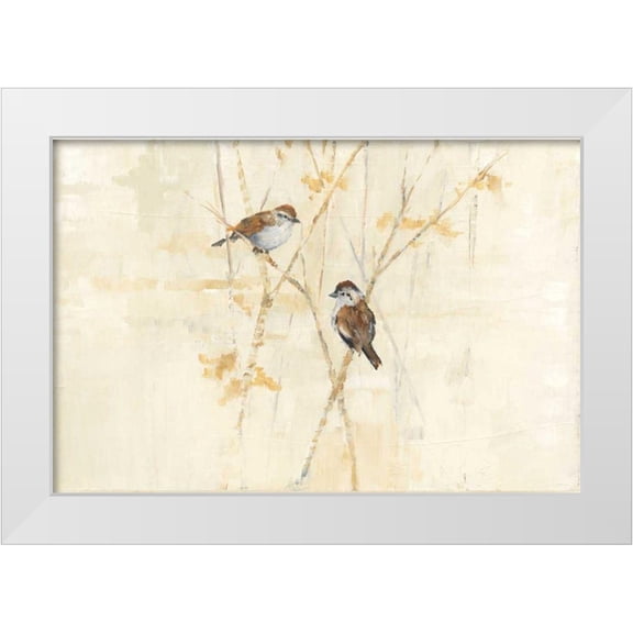 Tillmon, Avery 14x11 White Modern Wood Framed Museum Art Print Titled - Winter Birds