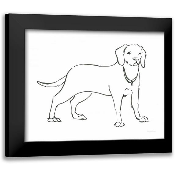 Tillmon, Avery 14x12 Black Modern Framed Museum Art Print Titled - Ink Dog III