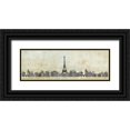 thumbnail image 1 of Tillmon, Avery 14x7 Black Ornate Wood Framed with Double Matting Museum Art Print Titled - Eiffel Skyline, 1 of 4