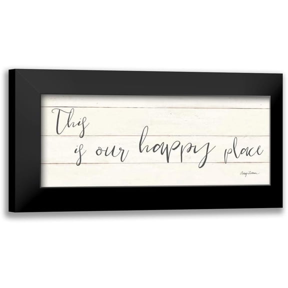 Tillmon, Avery 14x8 Black Modern Framed Museum Art Print Titled - Life at Home IX Shiplap