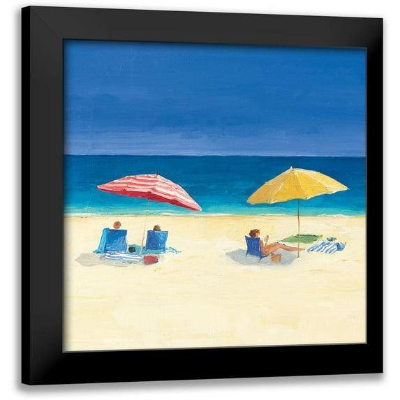 Tillmon, Avery 15x15 Black Modern Framed Museum Art Print Titled - Day at the Beach Sq I