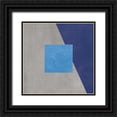 thumbnail image 1 of Tillmon, Avery 15x15 Black Ornate Wood Framed with Double Matting Museum Art Print Titled - Azure Blue Silk Abstract II, 1 of 4