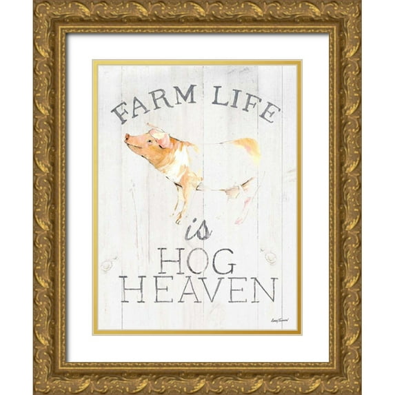 Tillmon, Avery 15x18 Gold Ornate Wood Framed with Double Matting Museum Art Print Titled - Farm Life wood